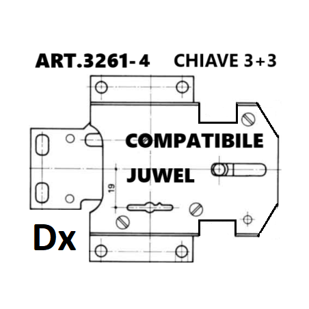 Art.3261-4 compatibile Juwel (DX) ATTENZIONE: INSERIMENTO CHIAVE POSTERIORE