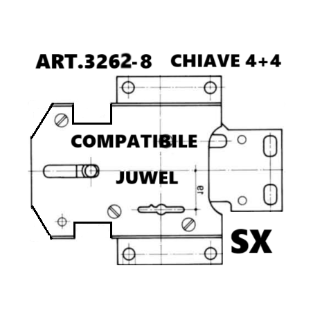 Art.3262-8 compatibile Juwel (SX) ATTENZIONE: INSERIMENTO CHIAVE POSTERIORE